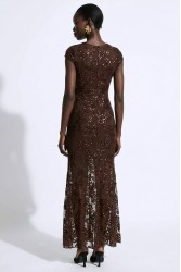 MALLORY THE LABEL Azura Brown Sequin Dress