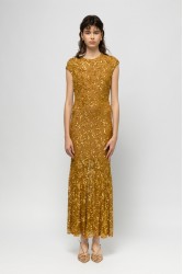 MALLORY THE LABEL Azura Golden Sequin Dress