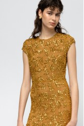 MALLORY THE LABEL Azura Golden Sequin Dress