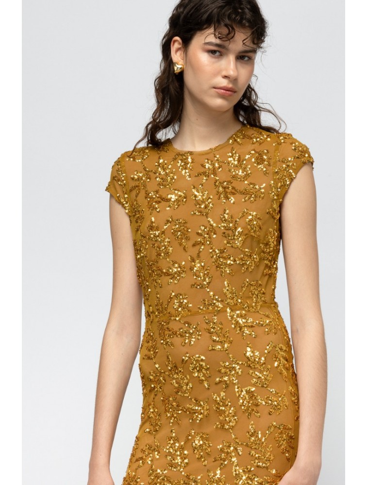 MALLORY THE LABEL Azura Golden Sequin Dress