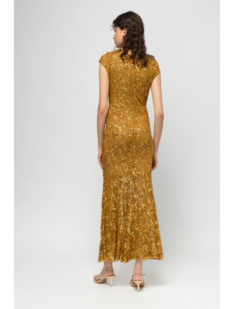 MALLORY THE LABEL Azura Golden Sequin Dress