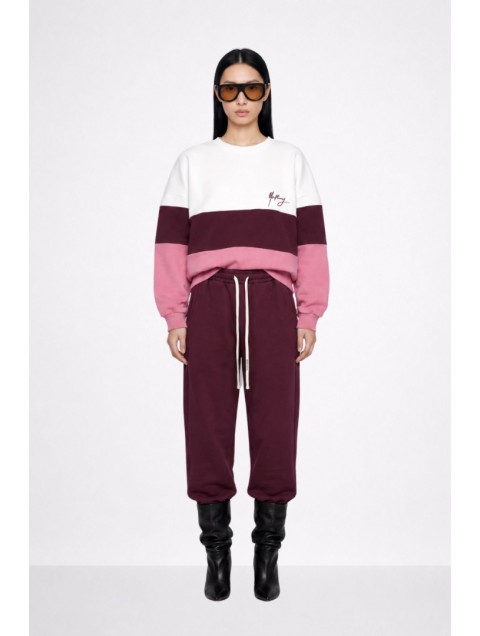 MALLORY THE LABEL Barbara Bordeaux Hoodie Μπορντώ Χούντι