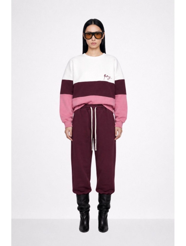 MALLORY THE LABEL Barbara Bordeaux Hoodie Μπορντώ Χούντι