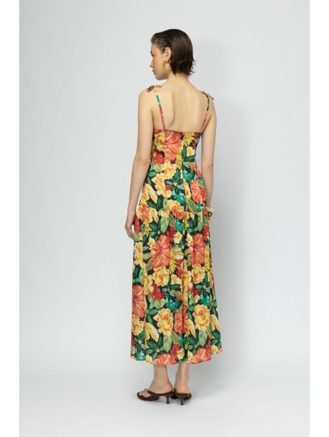 MALLORY THE LABEL Copa Cabana Floral Dress Φλοράλ Φόρεμα