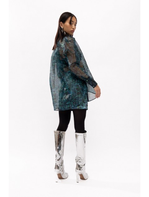 MALLORY THE LABEL Cosmo Snake Print Shirt MALLORY THE LABEL Cosmo Snake Print Shirt