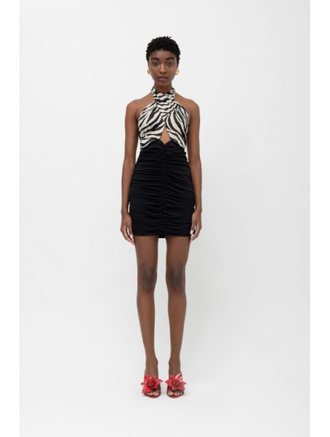 MALLORY THE LABEL Eclipse Black n Zebra Dress