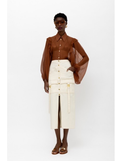 MALLORY THE LABEL Electra Shirt Brown 