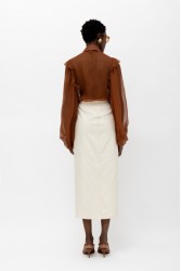 MALLORY THE LABEL Electra Shirt Brown Καφέ Πουκάμισο