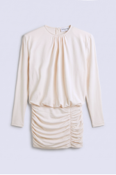 MALLORY THE LABEL Epoque Off White Mini Dress Εκρού Μίνι Φόρεμα