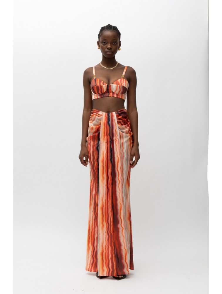 MALLORY THE LABEL Esma Red Print Top Κόκκινο Τοπ