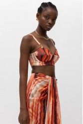 MALLORY THE LABEL Esma Red Print Top Κόκκινο Τοπ