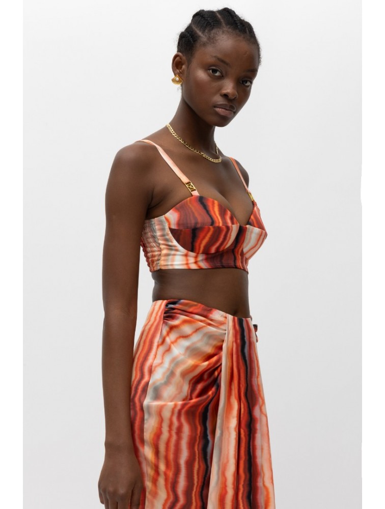 MALLORY THE LABEL Esma Red Print Top Κόκκινο Τοπ