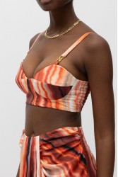 MALLORY THE LABEL Esma Red Print Top Κόκκινο Τοπ