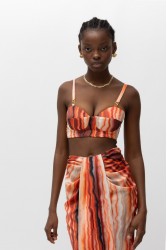 MALLORY THE LABEL Esma Red Print Top Κόκκινο Τοπ