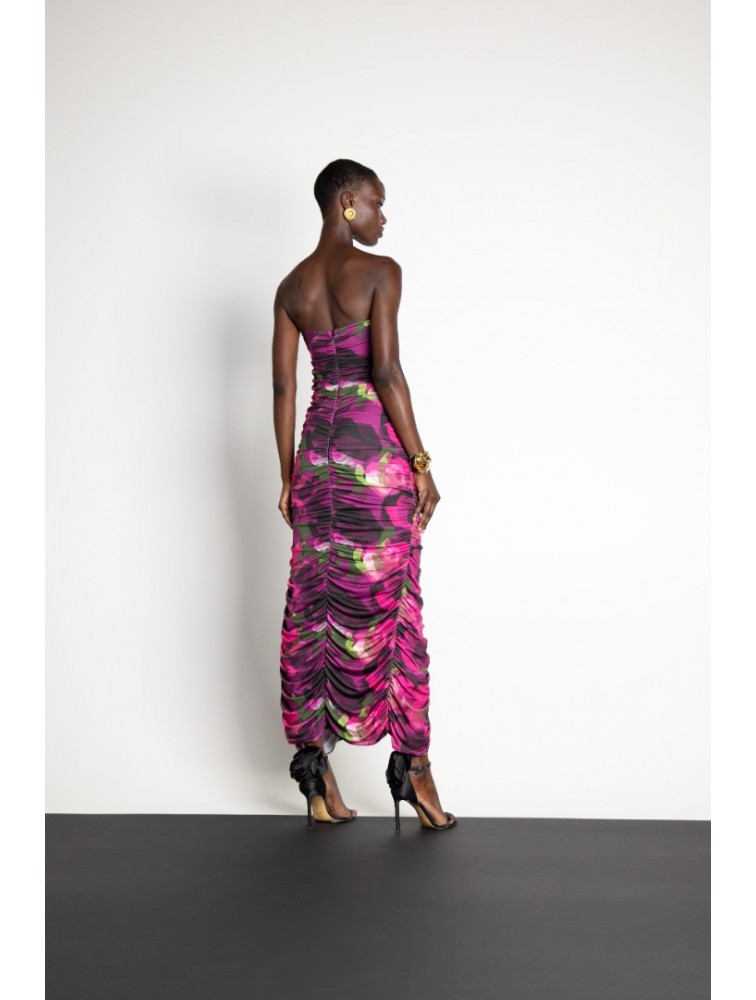 MALLORY THE LABEL Eve Purple Floral Dress Μωβ Φλοράλ Φόρεμα