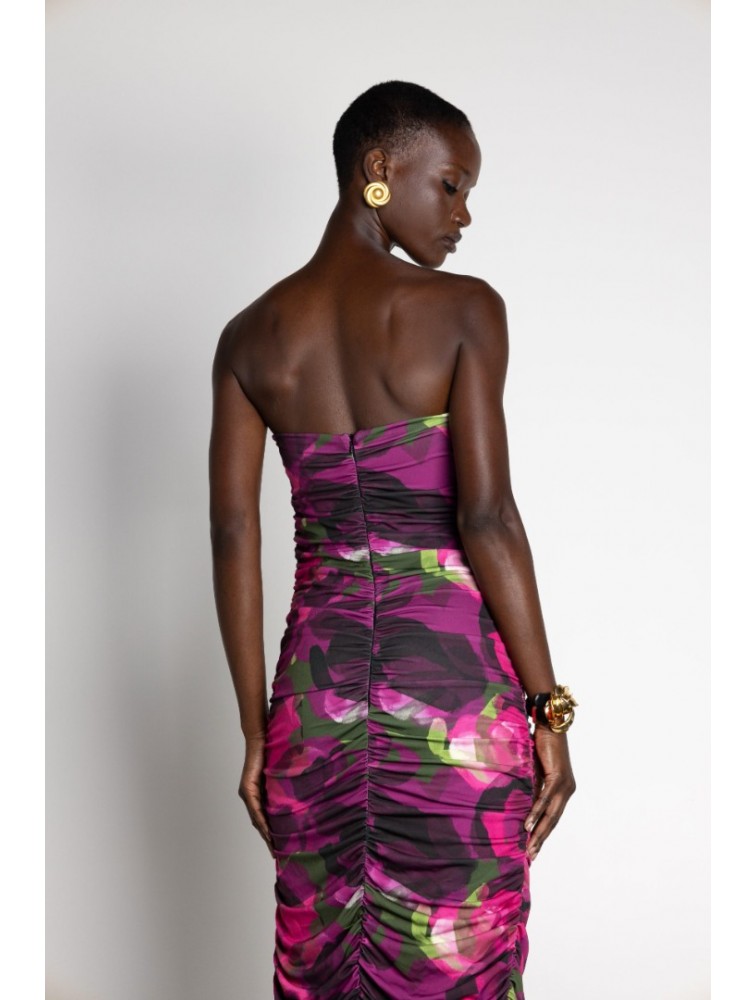 MALLORY THE LABEL Eve Purple Floral Dress Μωβ Φλοράλ Φόρεμα
