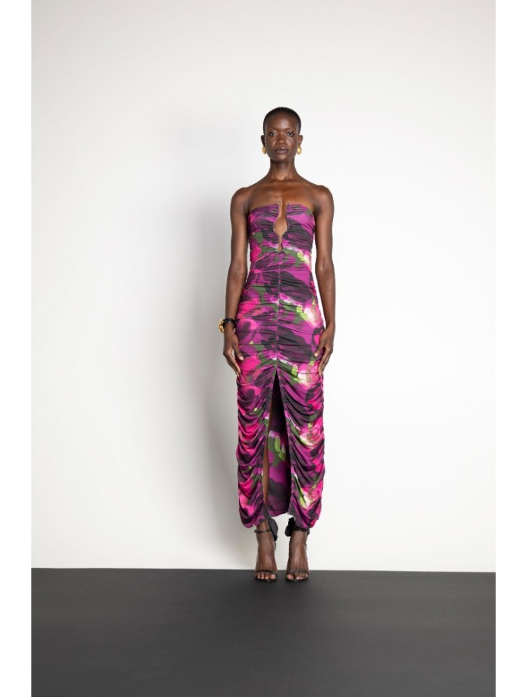 MALLORY THE LABEL Eve Purple Floral Dress Μωβ Φλοράλ Φόρεμα