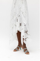 MALLORY THE LABEL Fiesta White Skirt Λευκή Φούστα