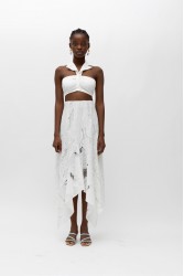 MALLORY THE LABEL Fiesta White Skirt Λευκή Φούστα