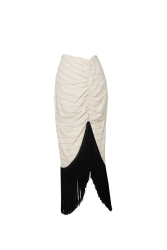 MALLORY THE LABEL Flores Beige Skirt Ριγέ Φούστα