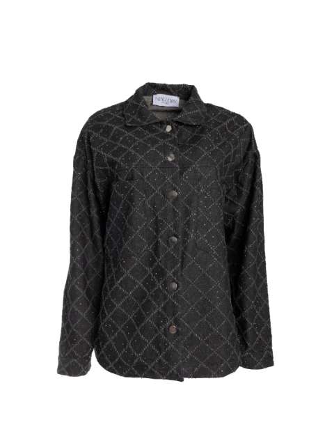 MALLORY THE LABEL Genevie Gray Denim Shirt Coat MALLORY THE LABEL Genevie Gray Denim Shirt Coat