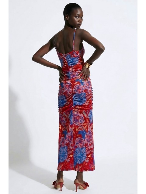 MALLORY THE LABEL Golden Hour Floral Dress Φλοράλ Φόρεμα
