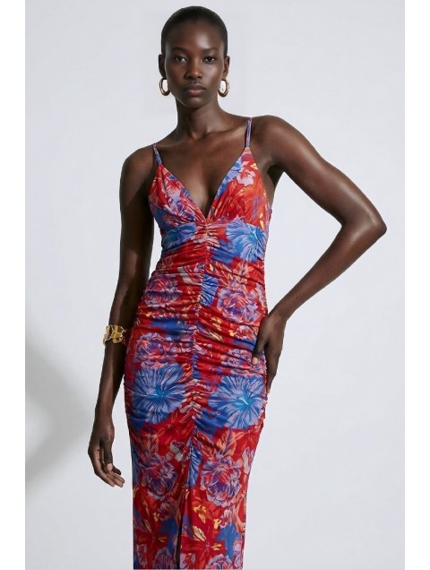 MALLORY THE LABEL Golden Hour Floral Dress Φλοράλ Φόρεμα