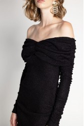 MALLORY THE LABEL Harmony Black Dress Μαύρο Φόρεμα