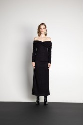MALLORY THE LABEL Harmony Black Dress Μαύρο Φόρεμα