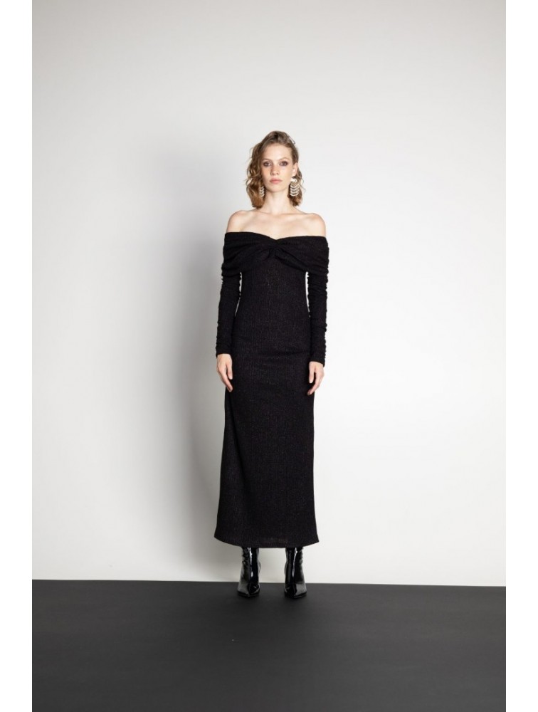 MALLORY THE LABEL Harmony Black Dress Μαύρο Φόρεμα