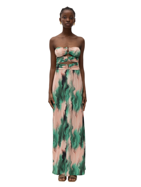 MALLORY THE LABEL Jacinta Green Pink Dress MALLORY THE LABEL Jacinta Green Pink Dress