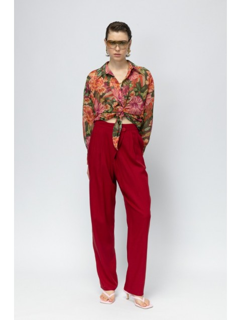 MALLORY THE LABEL Jungle Bird Floral Shirt