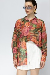 MALLORY THE LABEL Jungle Bird Floral Shirt