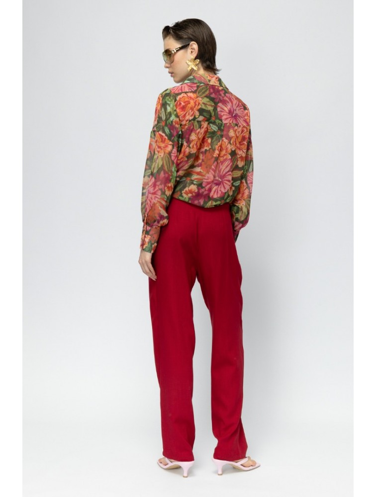 MALLORY THE LABEL Jungle Bird Floral Shirt