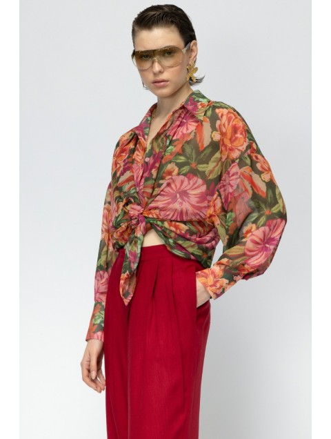 MALLORY THE LABEL Jungle Bird Floral Shirt
