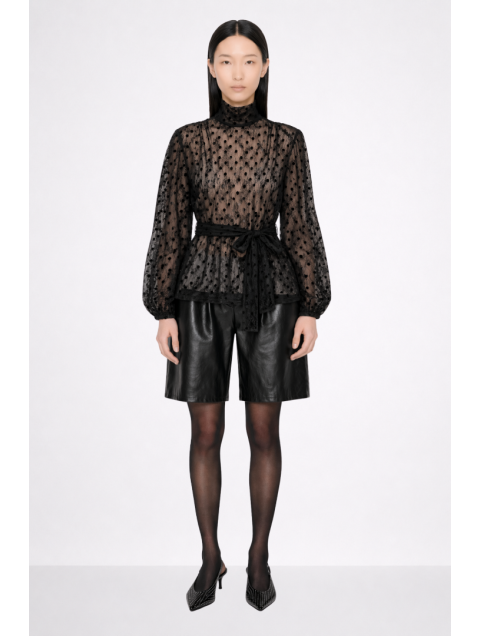 MALLORY THE LABEL Kairo Bermuda Μαύρη Βερμούδα