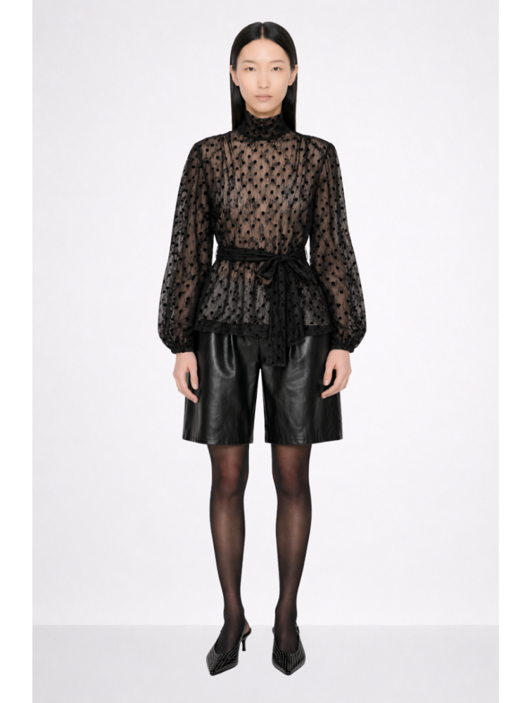 MALLORY THE LABEL Kairo Bermuda Μαύρη Βερμούδα