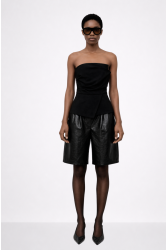 MALLORY THE LABEL Kairo Bermuda Μαύρη Βερμούδα