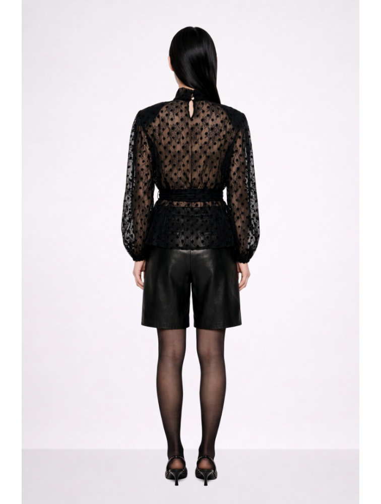 MALLORY THE LABEL Kairo Bermuda Μαύρη Βερμούδα