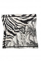 MALLORY THE LABEL Karibu Scarf Black n White