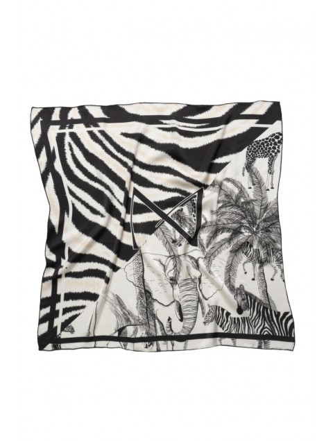 MALLORY THE LABEL Karibu Scarf Black n White