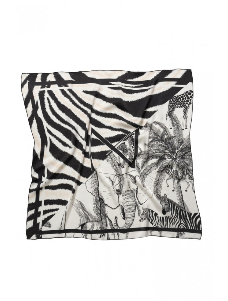 MALLORY THE LABEL Karibu Scarf Black n White