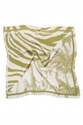 MALLORY THE LABEL Karibu Scarf Green Zebra