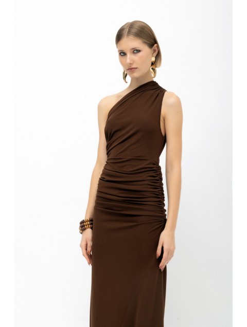 MALLORY THE LABEL Khiara Brown Dress