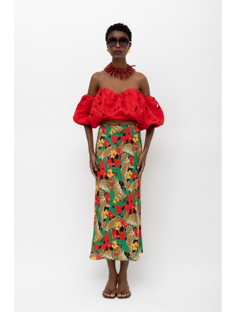 MALLORY THE LABEL Lily Red Top