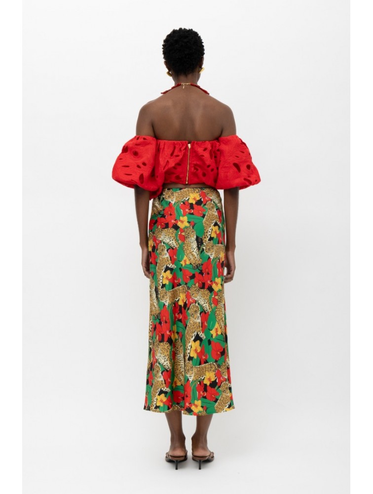 MALLORY THE LABEL Lily Red Top