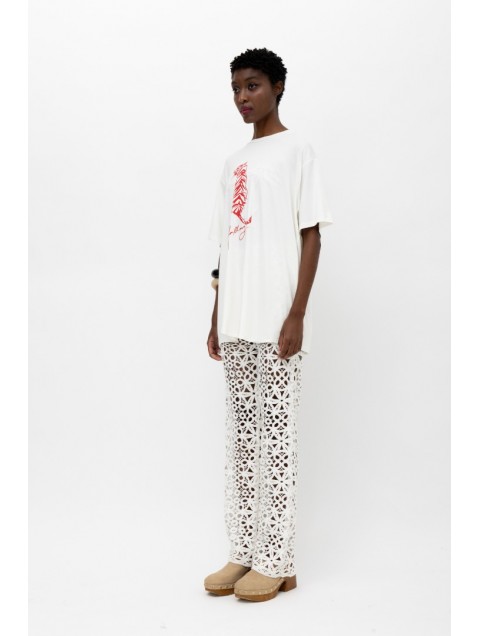MALLORY THE LABEL Loom White T-shirt 