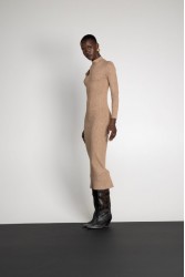 MALLORY THE LABEL Lotus Knit Dress Beige Μπεζ Φόρεμα