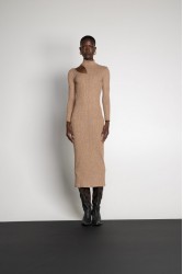 MALLORY THE LABEL Lotus Knit Dress Beige Μπεζ Φόρεμα