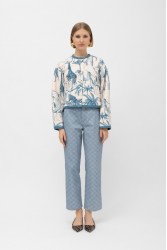 MALLORY THE LABEL Malika Jacket Safari Print Μπλε Τζάκετ